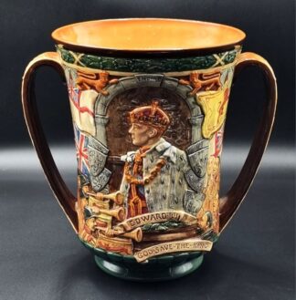 LOT 147 (329072) Est R4000 to R8000 - A Royal Doulton Commemorative The January-December 1936, King Edward VIII Glazed Earthenware Loving Cup, designed by Harry Fenton and Charles Noke