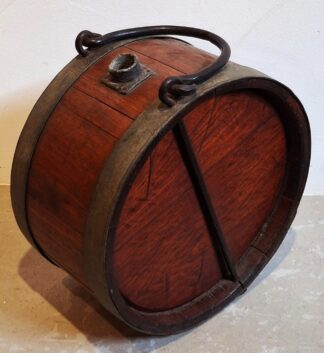 LOT 189 (325584) Est R500 to R1500 - A 19th Century Voortrekker Teakwood Wawaterbalie/Wagon Water Cask