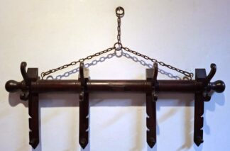 LOT 191 (10000) Est R1000 to R3000 - An Unusual Custom-made Hand Wrought Stinkwood Voortrekker-style Osjuk/Oxen Yoke Coat and Hat Rack
