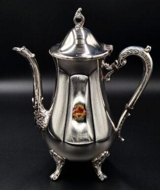 LOT 167 (32582) Est R200 to R400 - A Late 20th Century Commemorative Silverplated Presentation Bethal Centenary 1880-1980 Coffee Pot with Rococo-style Overtones