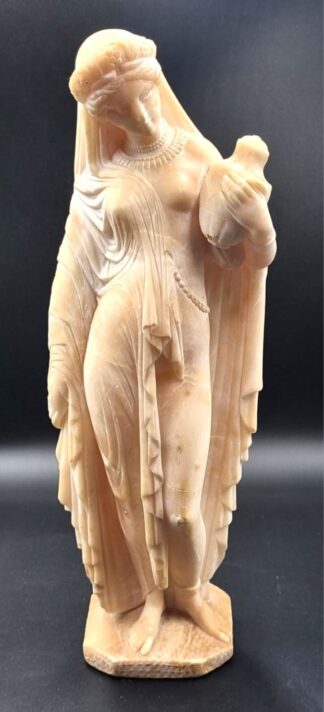 LOT 204 () Est R1000 to R3000 - A 20th Century Italian Roman-style Alabaster Figurine of a Noblewoman Holding an Urn
