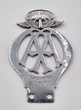 LOT 201 (32172154) Est R300 to R600 - A Vintage Nickel-plated  AA (Automobile Association) Car Badge circa 1970s