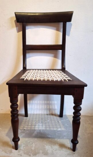 LOT 116 (32554) Est R500 to R1500 - A Late 19th Century- Early 20th Century Cape Black Stinkwood Cape Regency-style Side Chair