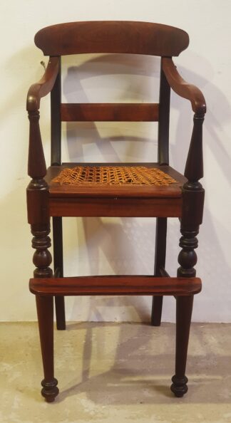 LOT 136 (32112) Est R500 to R1500 - A 19th Century Cape Stinkwood Regency-style Baby's High Chair