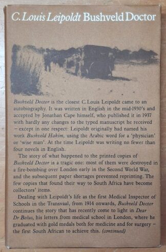 LOT 425 () Est R100 to R300 - LEIPOLDT C.L. - Bushveld Doctor