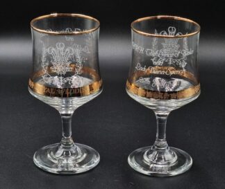 LOT 166 (32906) Est R300 to R600 - A Pair of Commemorative 1981 Royal Wedding Toasting Glasses