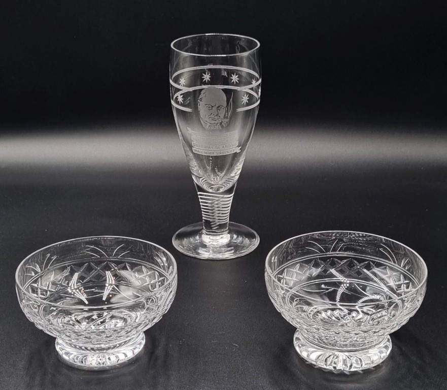 LOT 93 (32907) Est R400 to R800 – A Pair of Stuart Crystal Imperial pattern Dessert Bowls