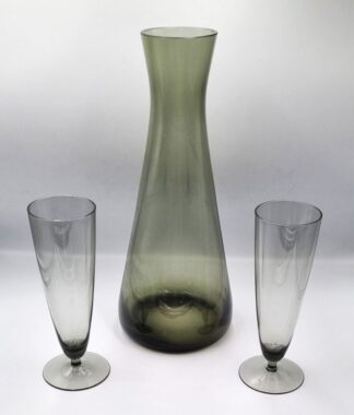 LOT 95 (32843) Est R500 to R1500 - A Mid 20th Century Dutch Smoky Glass Lemonade Set