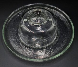 LOT 110 (32878) Est R300 to R600 - A Continental Clear Glass Hors d' Oeuvres Platter with Domed Cover