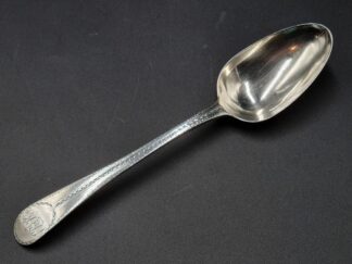 LOT 8 (32911) Est R1200 to R3000 - A George III Silver Old English Bright-cut Engraved Table Spoon in the Classical-style