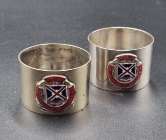 LOT 46 (32911) Est R100 to R300 - A Pair of Early 20th Century Commemorative EPNS R.M.S. Stirling Castle Napkin Rings