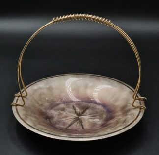 LOT 53 (32862) Est R300 to R600 - A Mid 20th Century German WMF Ikora Silverplate footed Sweet Basket