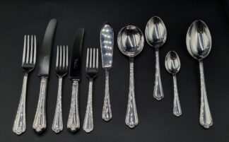LOT 57 (32906) Est R2000 to R4000 - A Stunning 20th Century English Sheffield EPNS Setting for 12 Jesmond pattern Table Flatware (112pcs)