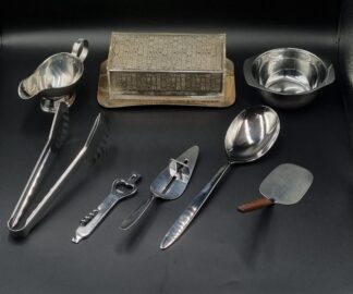 LOT 55 (32862) Est R300 to R600 - A Collection of 20th Century WMF Stainless Steel and European Kitchenware Pieces (8pcs)
