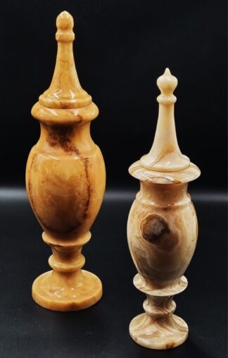 LOT 316 () Est R1000 to R3000 - A Continental Veined Crème Marble Footed Classical-style Vase