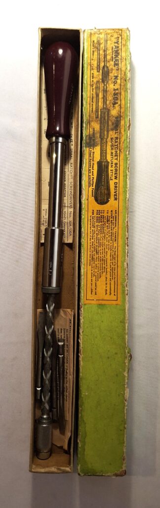 LOT 310 (32150) Est R500 to R1500 - A Vintage English Stanley Yankee Spiral Rachet Screw Driver, Quick Return Style, No. 130A circa 1950s