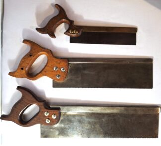 LOT 309 (32150) Est R500 to R1500 - A Collection of 3 x graduated Woodworking Handsaws