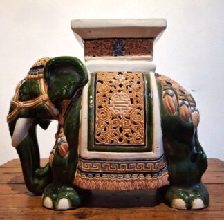 LOT 341 (33016) Est R1000 to R3000 - A Orientalist Figural Elephant Pedestal Stand