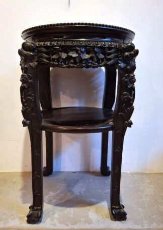 LOT 335 (33016) Est R5000 to R15000 - An Early 20th Century Ebonised Hardwood Chinese Vase Stand