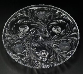LOT 95 (33046) Est R500 to R1500 - A Mid-20th Century Czech Crystal footed Low Cake Stand