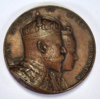 LOT 180 (32907) Est R500 to R1500 - 1 x 1902 Edward VII and Alexandra Coronation; Elkington Commemorative Medal