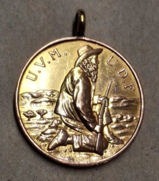LOT 218 (32688) Est R8000 to R15000 - A Rare 9ct Yellow Gold South Africa U.V.M. / U.D.F. (Union Defence Force) Medallion