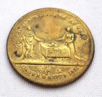 LOT 243 (32907) Est R100 to R300 - 1 x 1831 British Coronation of King William IV and Queen Adelaide Commemorative Medalet