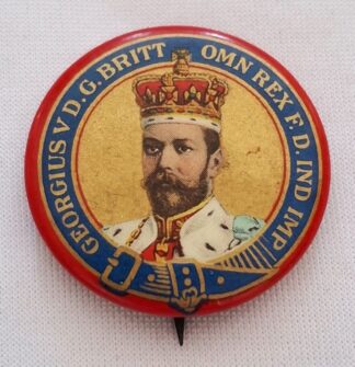 LOT 252 (32907) Est R50 to R150 - 1 x 1911 Coronation of King George V Souvenir Pinback Button