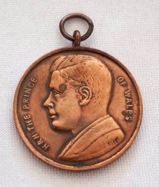 LOT 261 (32907) Est R100 to R300 - 1 x 1925 Edward, Prince of Wales, Royal Visit Tour of Southern Africa Commemorative Copper Medal
