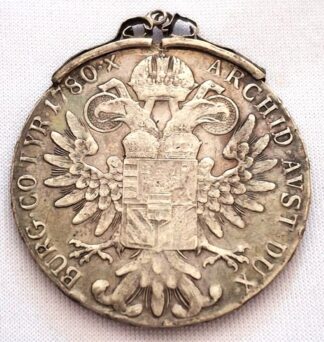 LOT 296 (32907) Est R500 to R1500 - 1 x 1780 Austrian 1 Thaler - Maria Theresia Coin Pendant