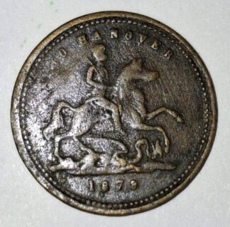 LOT 299 (32907) Est R50 to R150 - 1 x 1879 United Kingdom Cumberland Jack Token - Victoria (To Hanover)