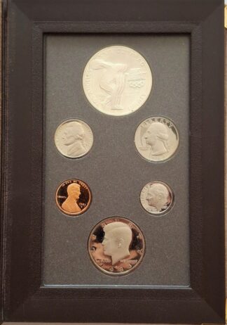 LOT 301 (32938N21) Est R500 to R1500 - 1 x 1983 USA Complete Olympics Silver Coin Set