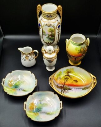 LOT 136 (32935) Est R1000 to R3000 - A Collection of Early 20th Century Japanese Noritake porcelain circa 1910-1930s (7pcs)