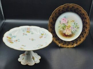 LOT 143 (32935) Est R300 to R600 - An Early 20th Century French Frank Haviland Limoges footed  Porcelain Dessert Comport