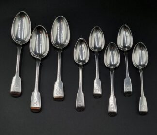 LOT 8 (32914) Est R8000 to R16000 - 3 x George IV Silver Fiddle pattern Table Spoons