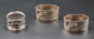 LOT 23 (33032) Est R300 to R600 - A George V Silver Thistle pattern Napkin Ring