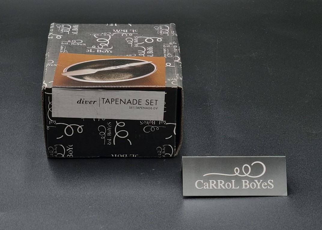 LOT 38 (33047) Est R500 to R1500 – A Carrol Boyes Cast Aluminium Diver Tapenade Set (2pcs) - Image 2
