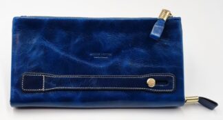 LOT 425 (33081) Est R500 to R1500 - A Striking Italian Ladies Genuine Leather  Peacock Blue (Blu pavone) Ladies Wallet