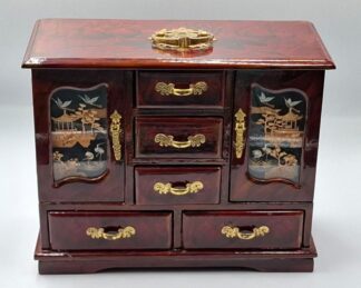 LOT 188 (33065) Est R400 to R800 - A Novelty Vintage Oriental Jewellery Chest in the Chinoiserie Taste