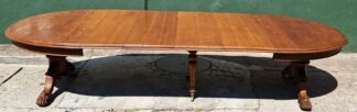 LOT 221 (33110) Est R10000 to R30000 - A Magnificent and Imposing Mid-Victorian Oakwood and Veneer Renaissance-Revival Extendable Dining Table with Dual Crank Wound Mechanism circa 1870