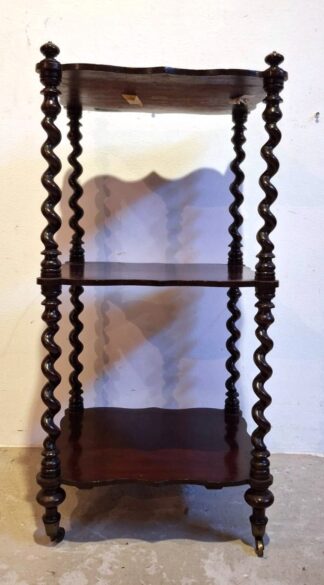 LOT 217 (33081) Est R1000 to R3000 - A Mid-Victorian Three Tier Mahogany Whatnot of Neat Proportions
