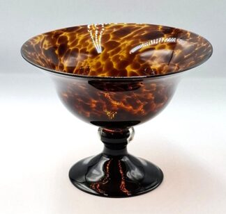 LOT 171 (33064) Est R500 to R1500 - A Mid 20th Century Italian Murano Tortoiseshell Glass footed Tazza