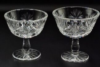 LOT 164 (30097) Est R1000 to R3000 - 8 x Graduated Hand-cut Bohemia Crystal Footed Sundae/Dessert Bowls