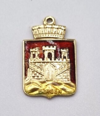 LOT 316 (3295115) Est R1000 to R3000 - A Novelty Norwegian 14ct Yellow Gold and Enamel Souvenir Pendant