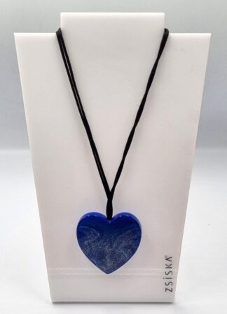 LOT 383 (33081) Est R450 to R800 - A Contemporary Ladies Zsiska Designer Handcrafted Resin Colourful Statement Heart Pendant Necklace