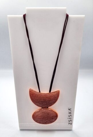LOT 385 (33081) Est R500 to R1500 - A Modernist Ladies Zsiska Designer Handcrafted Resin Elia Collection Two Tier Pendant Necklace