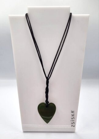 LOT 388 (33081) Est R300 to R600 - A Contemporary Ladies Zsiska Designer Handcrafted Resin Colourful Statement Heart Pendant Necklace