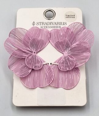 LOT 356 (33081) Est R100 to R300 - A Pair of Stradivarius Fine Metal Cut Pink Duco Butterfly Fashion Earrings