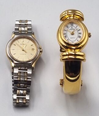 LOT 409 (3295943/44) Est R300 to R600 - A Ladies Swiss-made Tissot  Two-tone Stainless Steel and Gold-plated Quartz Wristwatch circa 1990s