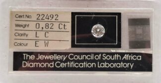 LOT 420 () Est R25000 to R35000 - A Certified Unset Loose RBC Natural Diamond Gemstone (0,82ct) (Cert no. 22492)